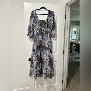 Worth Collective Maternity Floral Midi Dress